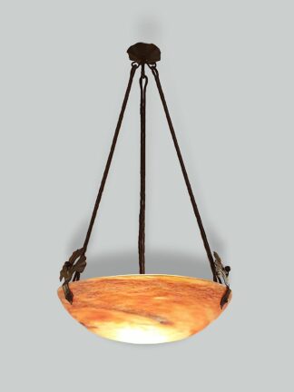 Muller Frères, Luneville | Pate-de-verre Plafonnier | France c.1930