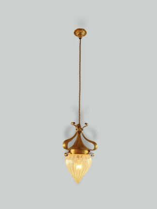 James Powell & Sons (Whitefriars) | Arts & Crafts Pendant Light | England c.1900 | SOLD
