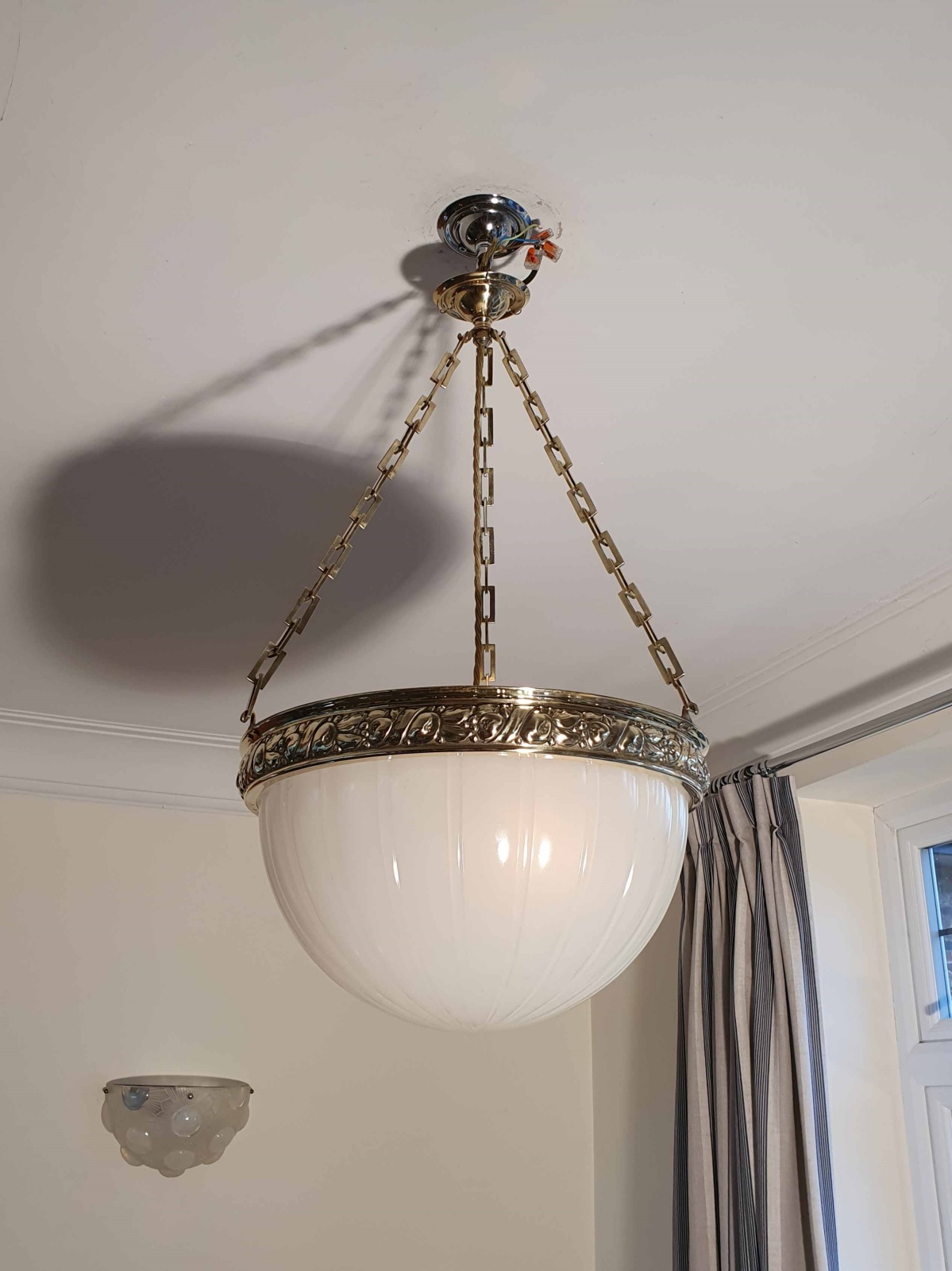 Jefferson & Co. for G.E.C | Moonstone Plafonnier | England c.1925 | SOLD - Image 2