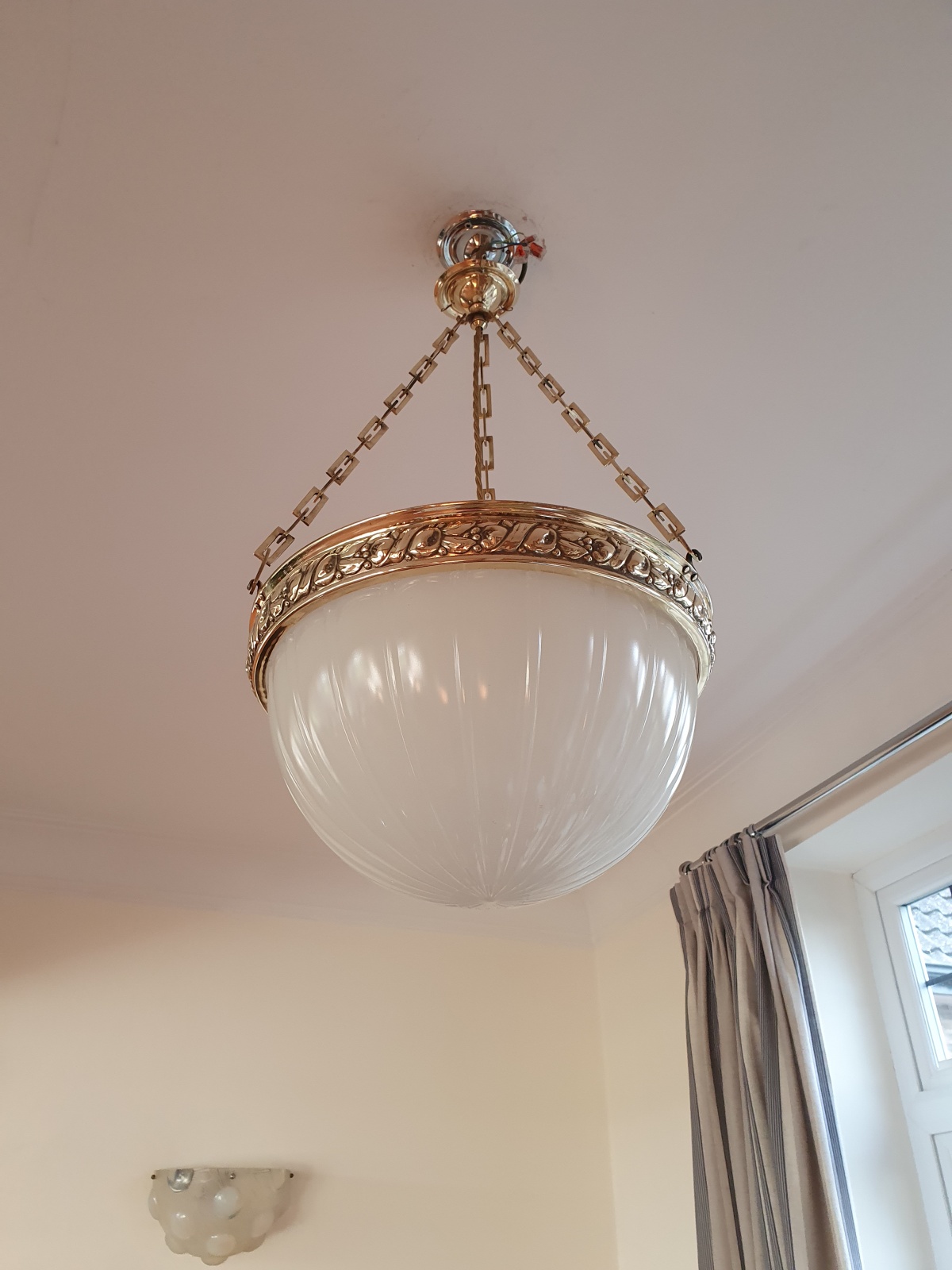 Jefferson & Co. for G.E.C | Moonstone Plafonnier | England c.1925 | SOLD - Image 5