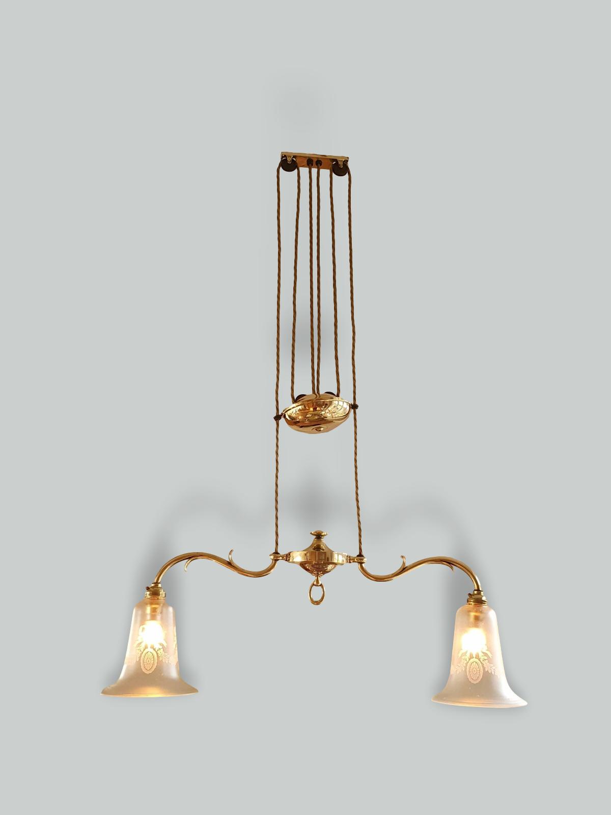 Faraday & Son, London | Edwardian Rise & Fall Ceiling Light | England c.1915 | SOLD