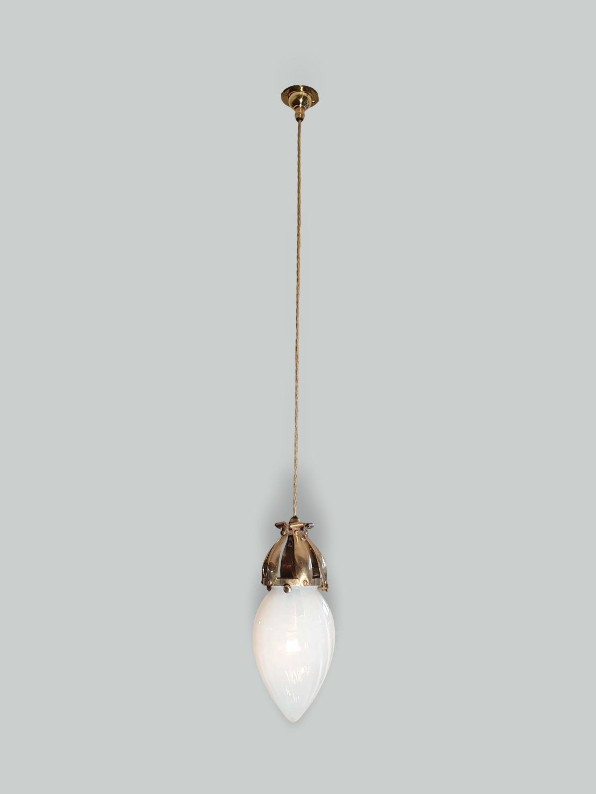Unsigned | Opalescent "Pineapple" Pendant Lantern | England early c.20th | SOLD