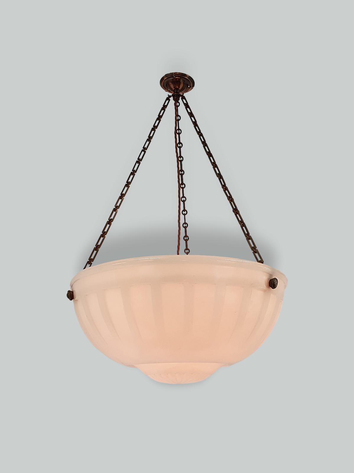 Jefferson & Co. | Monumental "Moonstone" Plafonnier | England c.1925 | SOLD