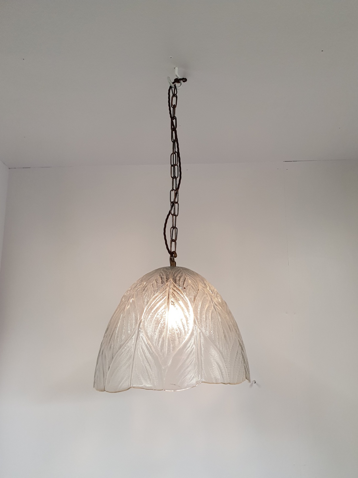 Unsigned | 2 Very Large Pendant "leaf" Lampshades | Available to Buy Seperately - Image 9