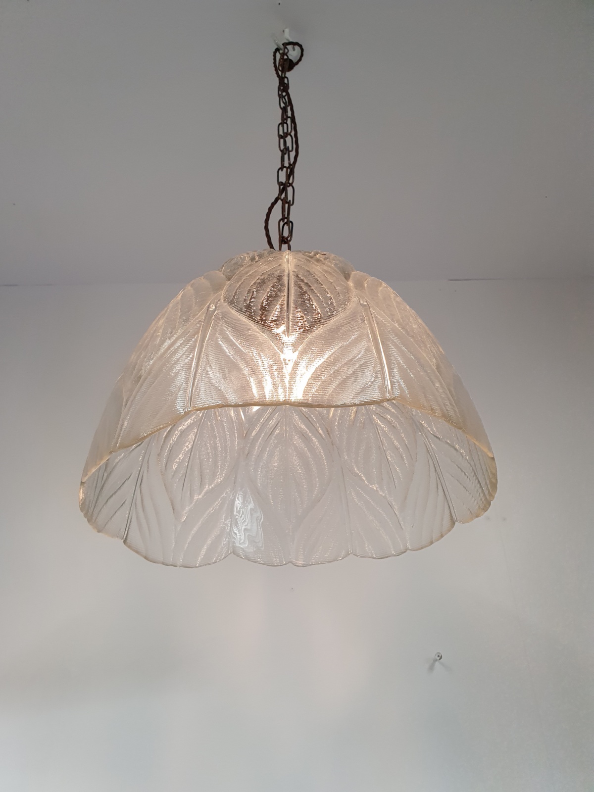 Unsigned | 2 Very Large Pendant "leaf" Lampshades | Available to Buy Seperately - Image 14