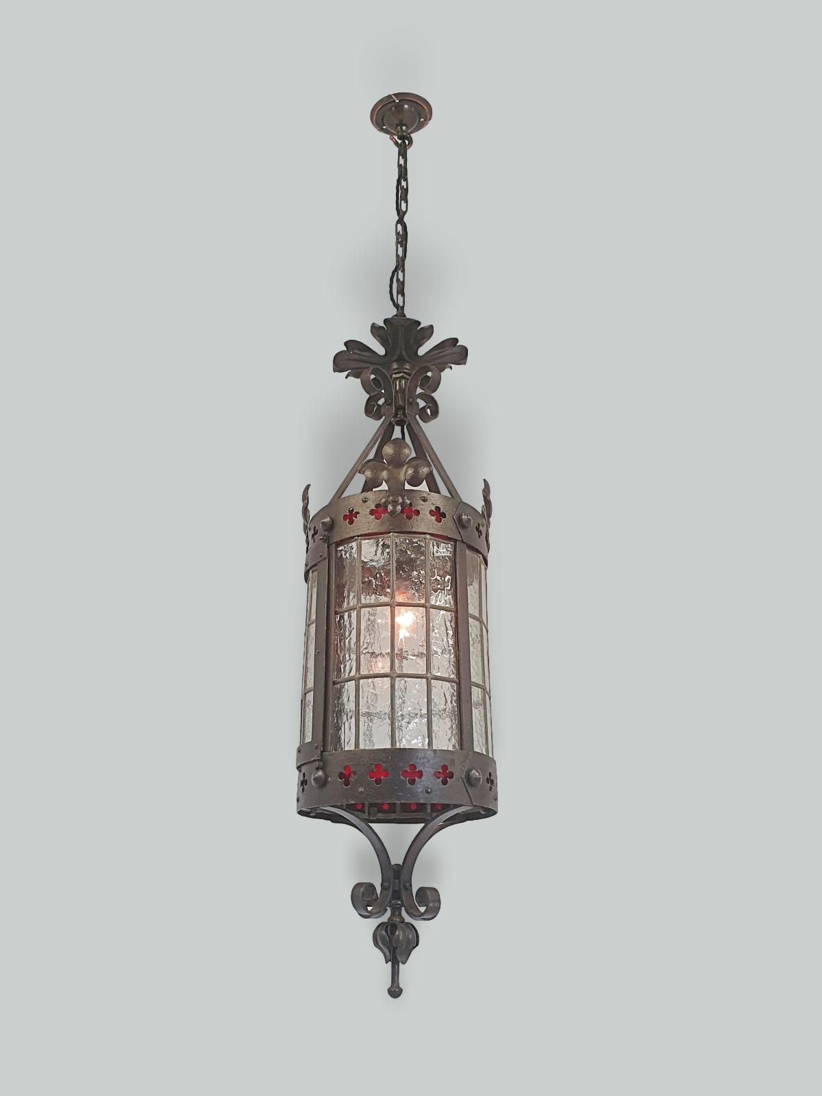 Unsigned | Arts & Crafts Wrought-iron lantern | England c.1870