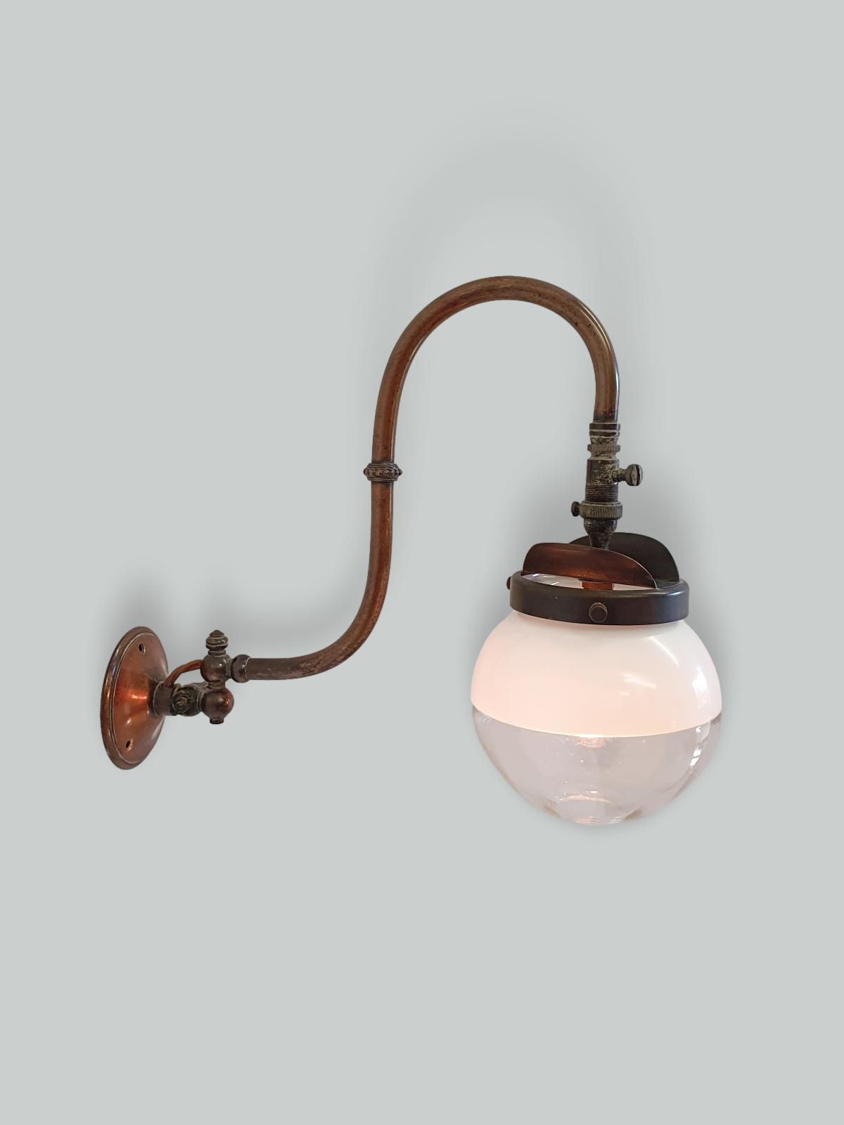 Unsigned | "Swan-neck" Gas Wall Light | England c.1890-1910 | SOLD