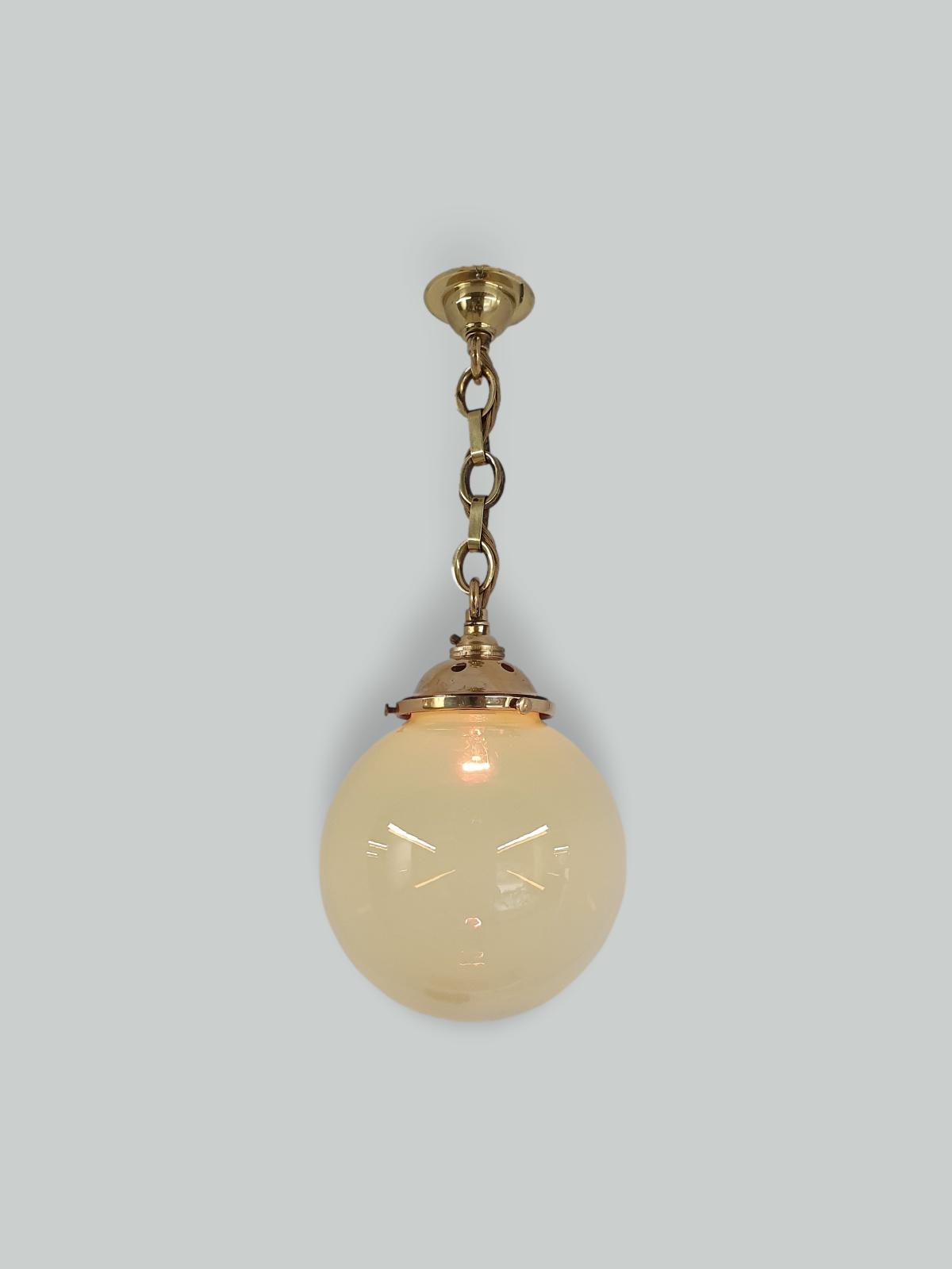 Unsigned | Vaseline Glass Globe Pendant | Early c.20th | SOLD