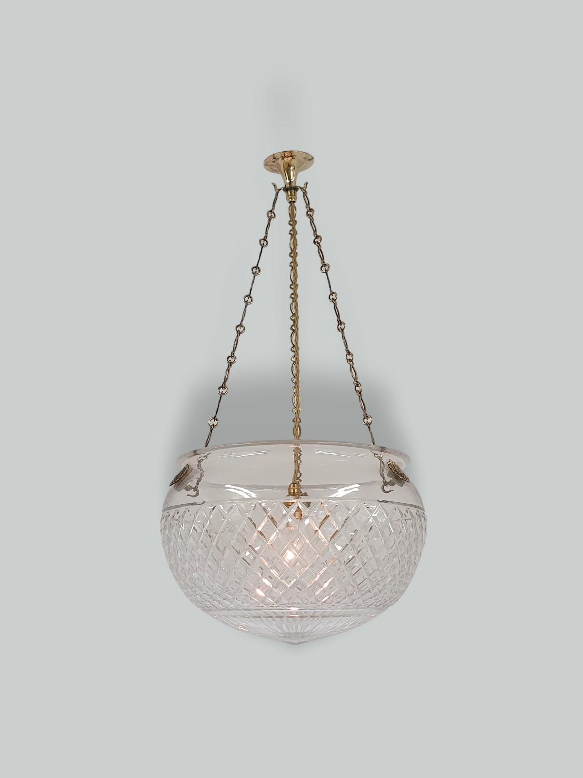 Unsigned | Cut-Glass Plafonnier | English c.1925 | SOLD