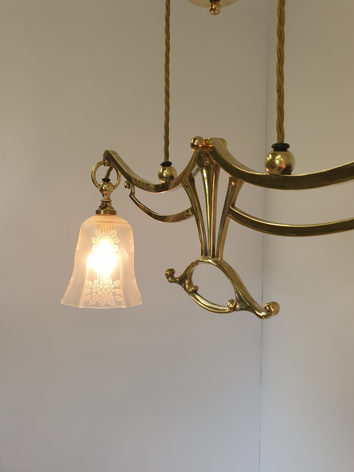 Unsigned | Art Nouveau "Rise & Fall" Ceiling Light | England c.1905 | SOLD - Image 8