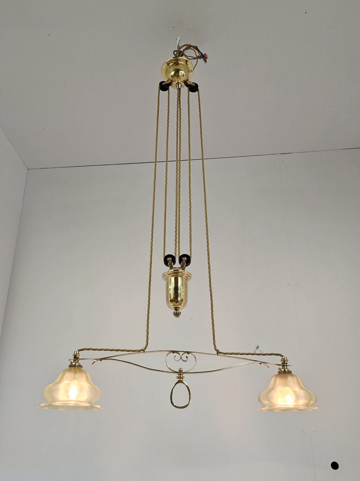 Unsigned | Art Nouveau Rise & Fall Lamp | England c.1915 | SOLD - Image 4