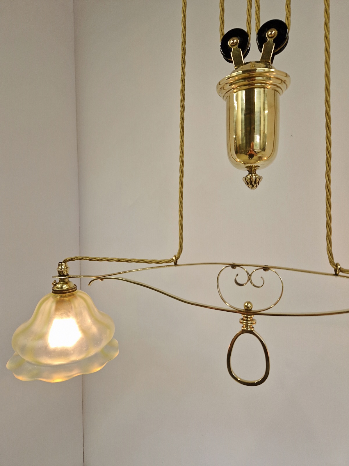 Unsigned | Art Nouveau Rise & Fall Lamp | England c.1915 | SOLD - Image 8