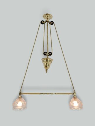 The General Electric Company (G.E.C) | Brass "Rise & Fall" Hanging Lamp | England c.1905 | SOLD
