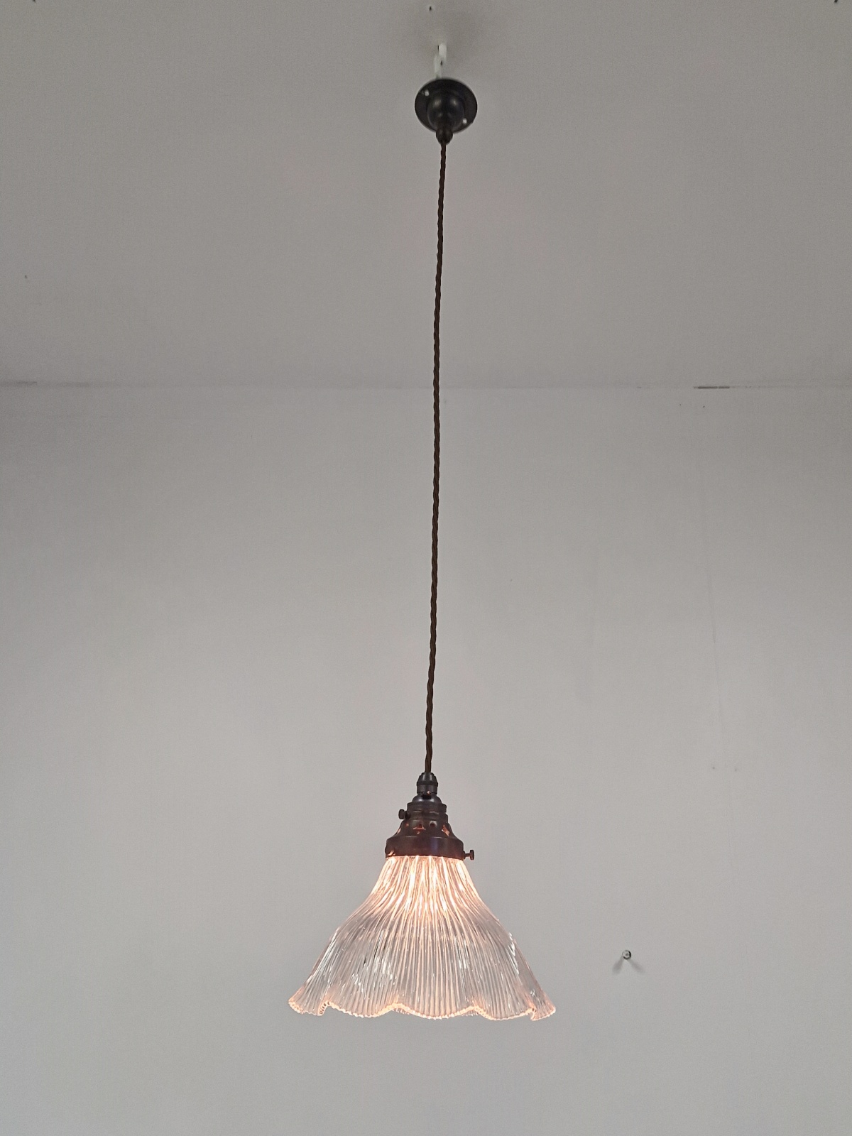 The Holophane Company | Medium Pendant "Stiletto" Prism Reflector | England c.1900 - Image 4