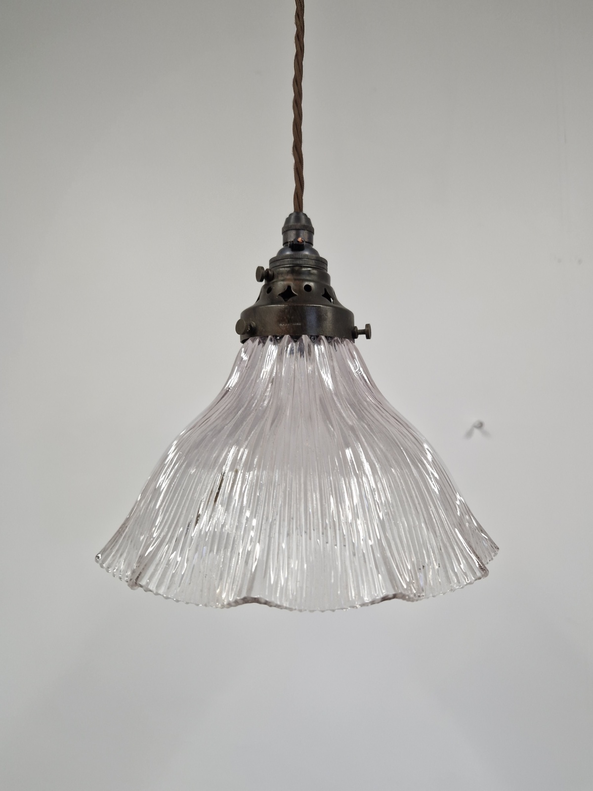 The Holophane Company | Medium Pendant "Stiletto" Prism Reflector | England c.1900 - Image 7