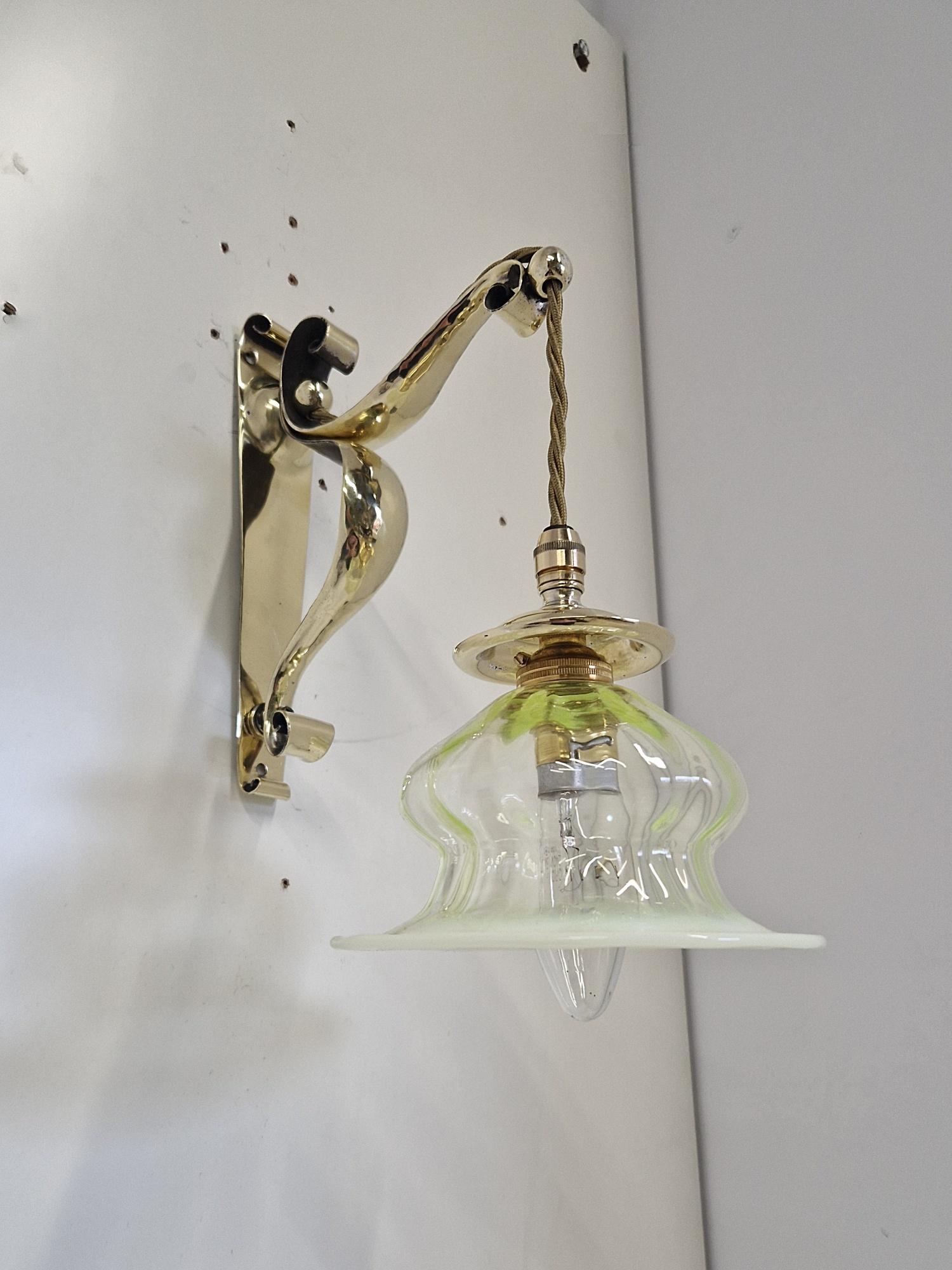 F & C Osler, Birmingham | Ensuite Arts & Crafts Ceiling Light with 2 Wall Lights | England c.1905 | SOLD - Image 17