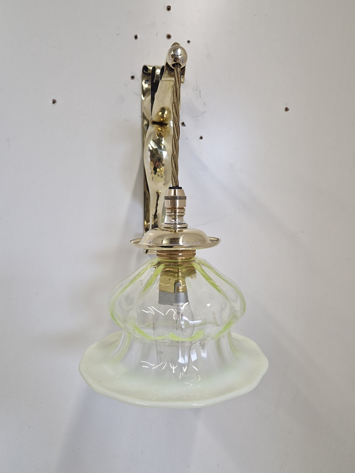F & C Osler, Birmingham | Ensuite Arts & Crafts Ceiling Light with 2 Wall Lights | England c.1905 | SOLD - Image 21