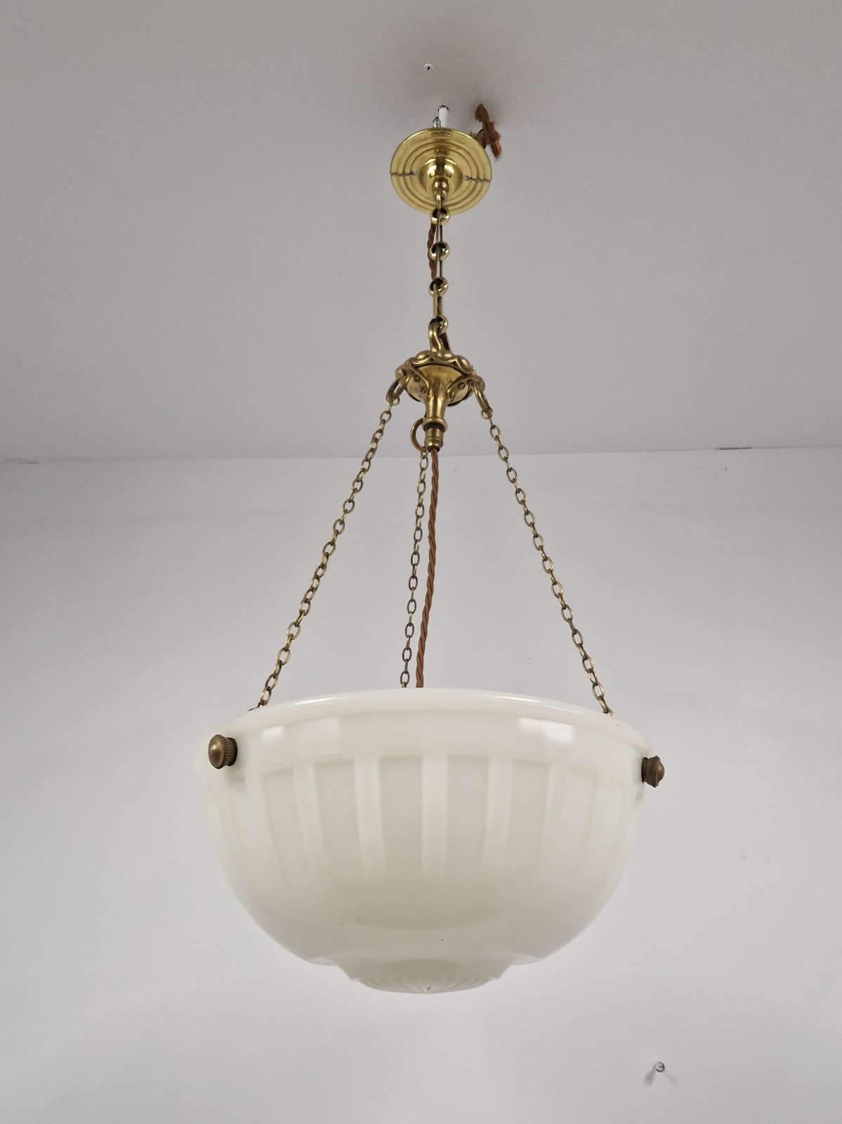 Jefferson & Co. for G.E.C | Moonstone Plafonnier | England c.1925 | SOLD - Image 4