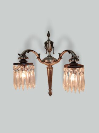 Unsigned | 2 Neoclassical Twin-Arm Wall Lights | English c.1910-25