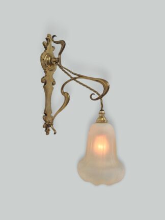 Unsigned | Art  Nouveau Cast Brass Wall Light | England c.1905 | SOLD