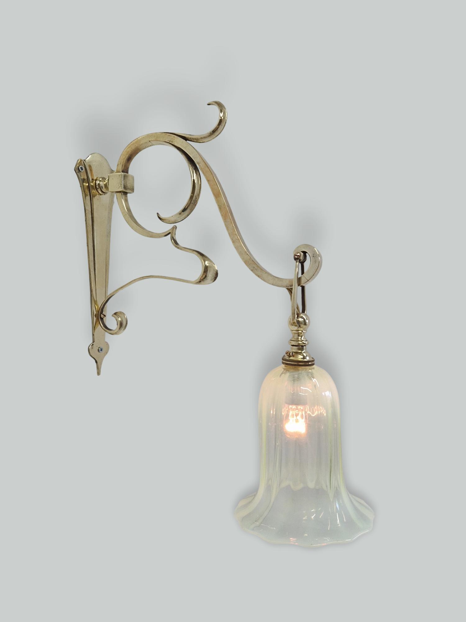The General Electric Company (G.E.C) | 3 Art Nouveau Brass Wall Lights | England Early c.20th | SOLD | SOLD