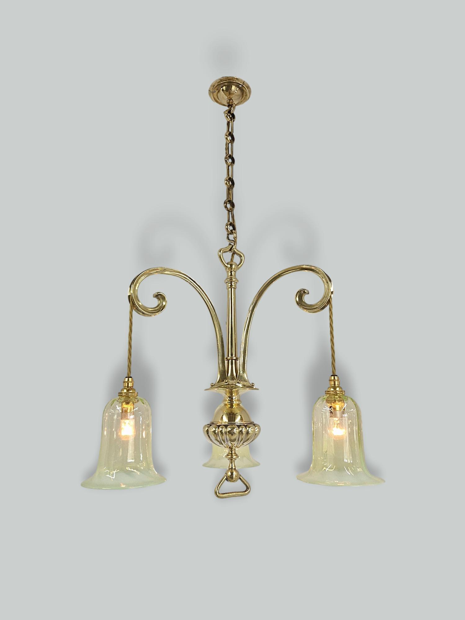 The General Electric Company (G.E.C) | 3 Branch Ceiling Light | England c.1920 | SOLD