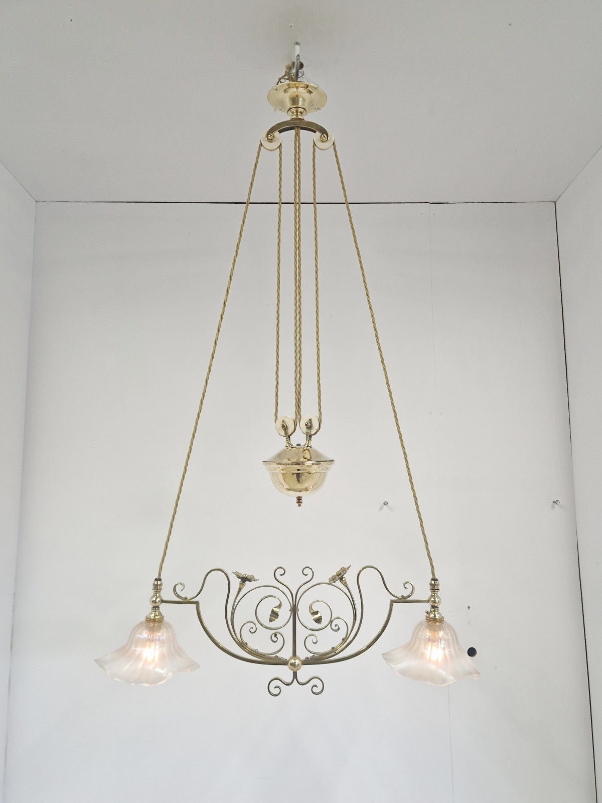 Unsigned | Art Nouveau Rise & Fall Lamp | England c.1915 | SOLD - Image 2