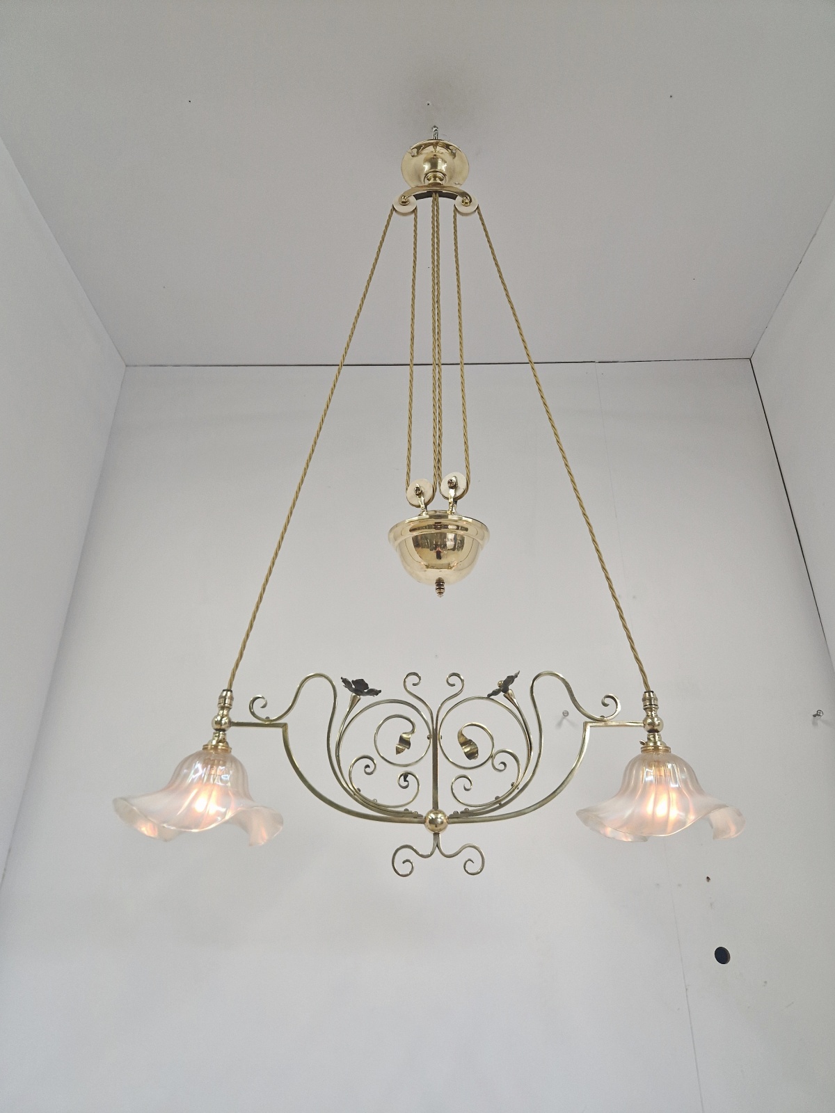 Unsigned | Art Nouveau Rise & Fall Lamp | England c.1915 | SOLD - Image 4