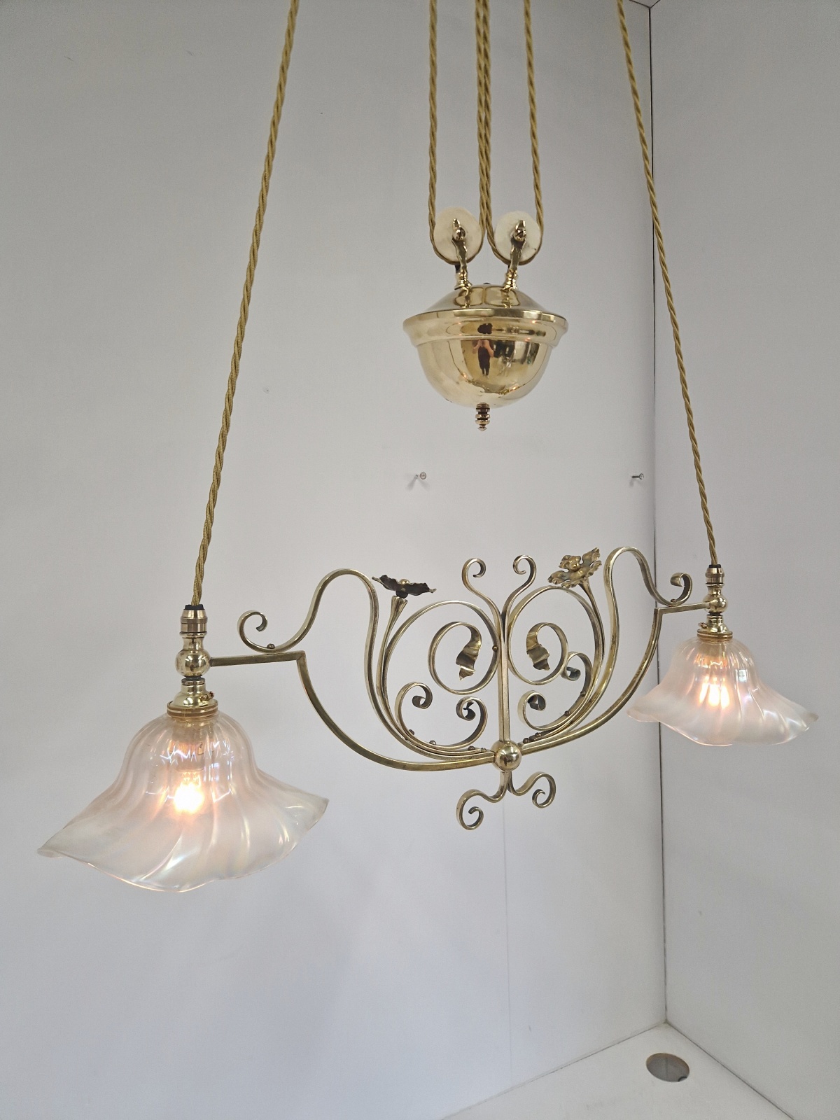 Unsigned | Art Nouveau Rise & Fall Lamp | England c.1915 | SOLD - Image 6