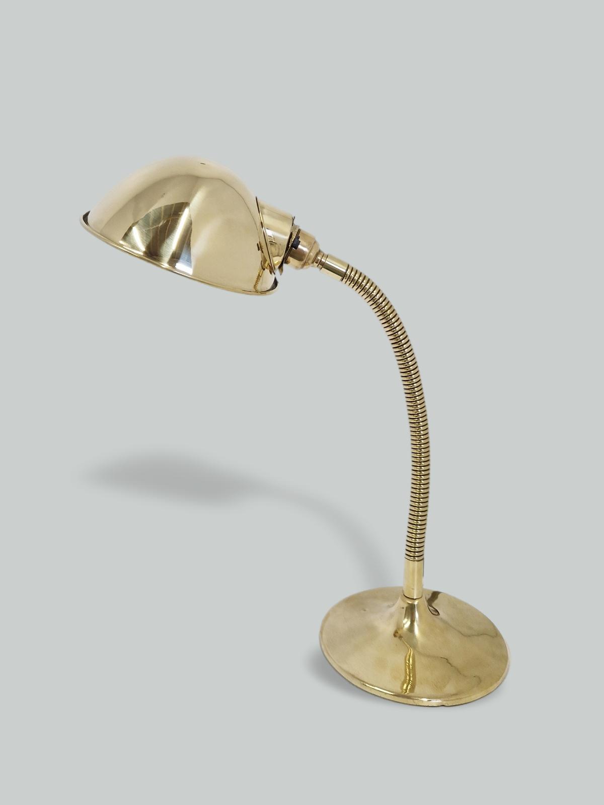 Unsigned | Adjustable Brass "Clerk's" Desk Lamp | England c.1940