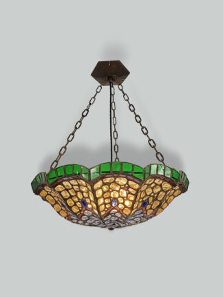 Unsigned | Large Tiffany Style Plafonnier | Possibly French 1st half c20th