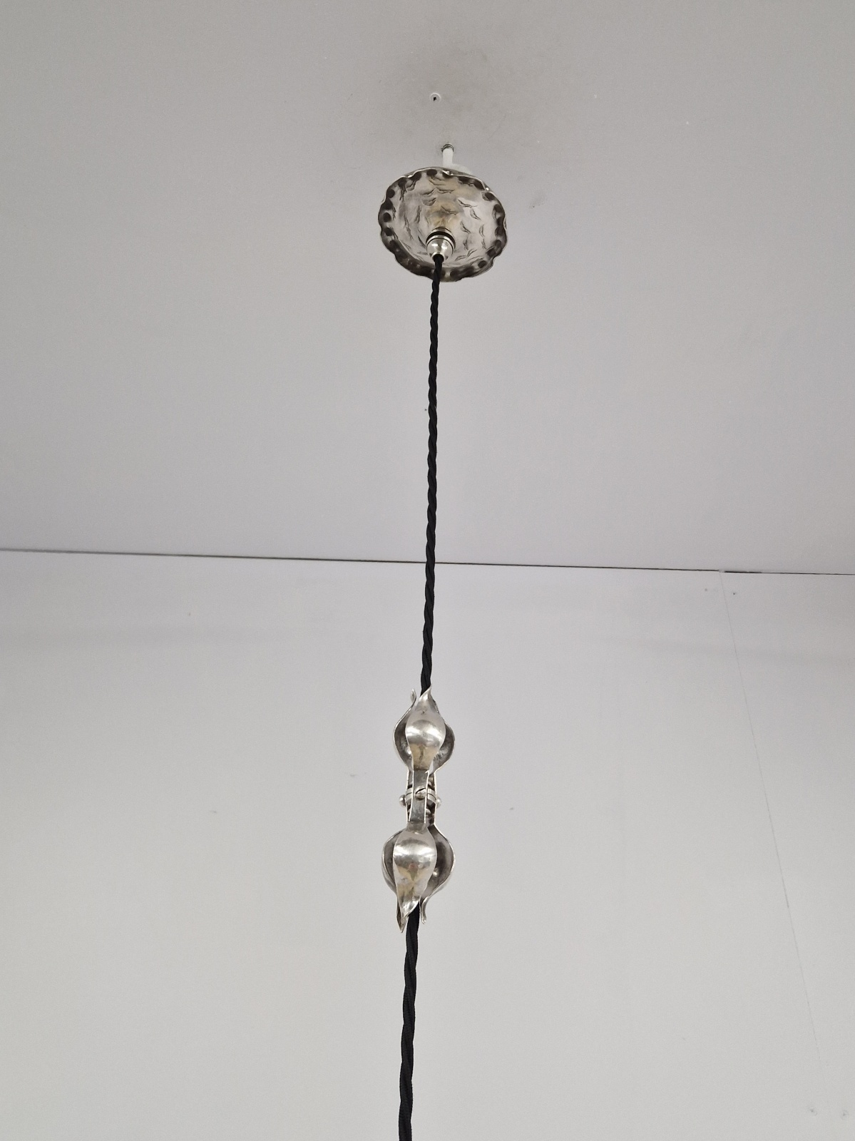 Stourbridge, Birmingham | 2 Arts & Crafts Vaseline-glass Pendants | England c.1905 - Image 8