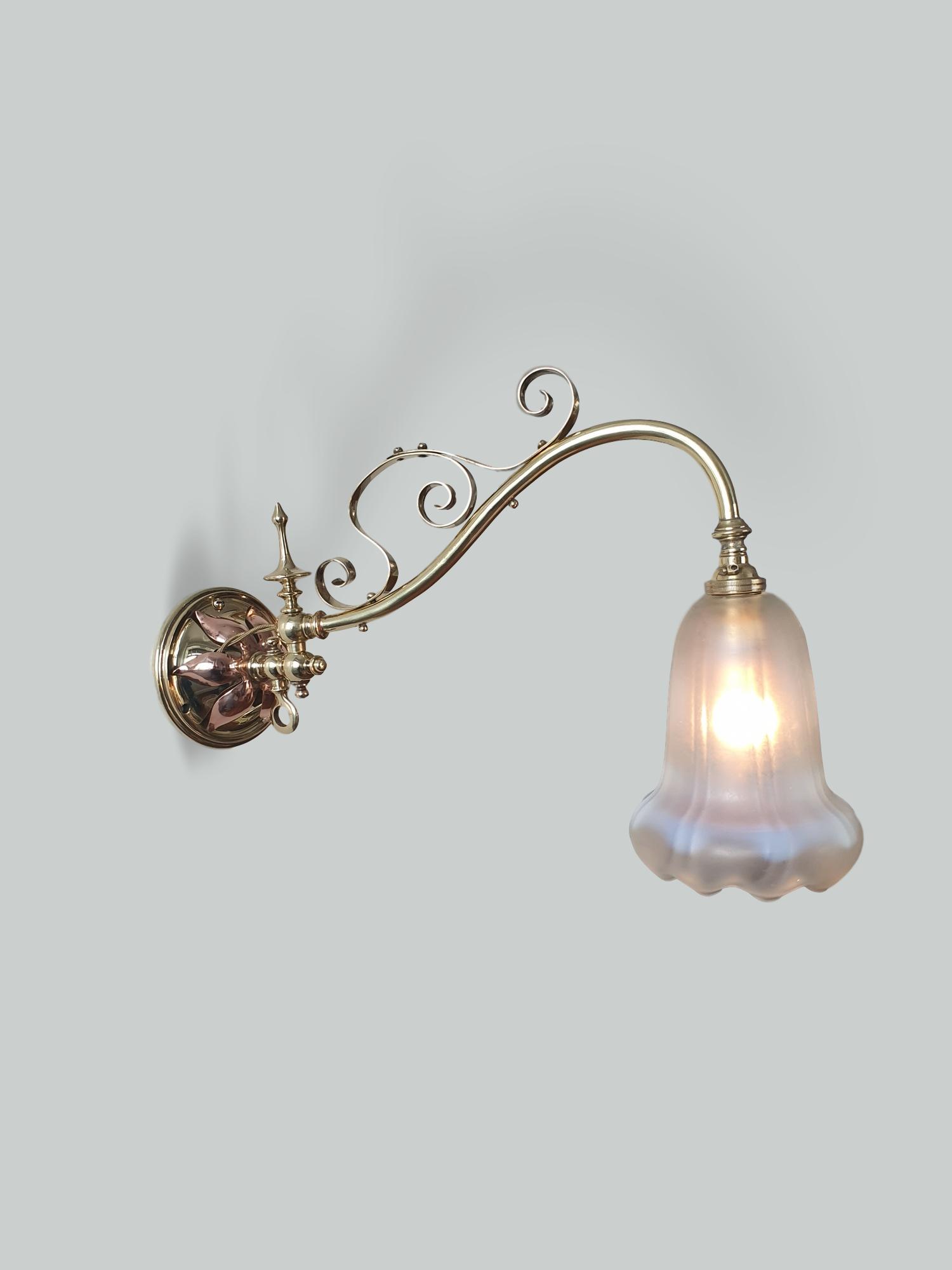 Attributed Best & Lloyd Birmingham | 2 Art Nouveau Brass Wall Lights | England c.1890 | SOLD