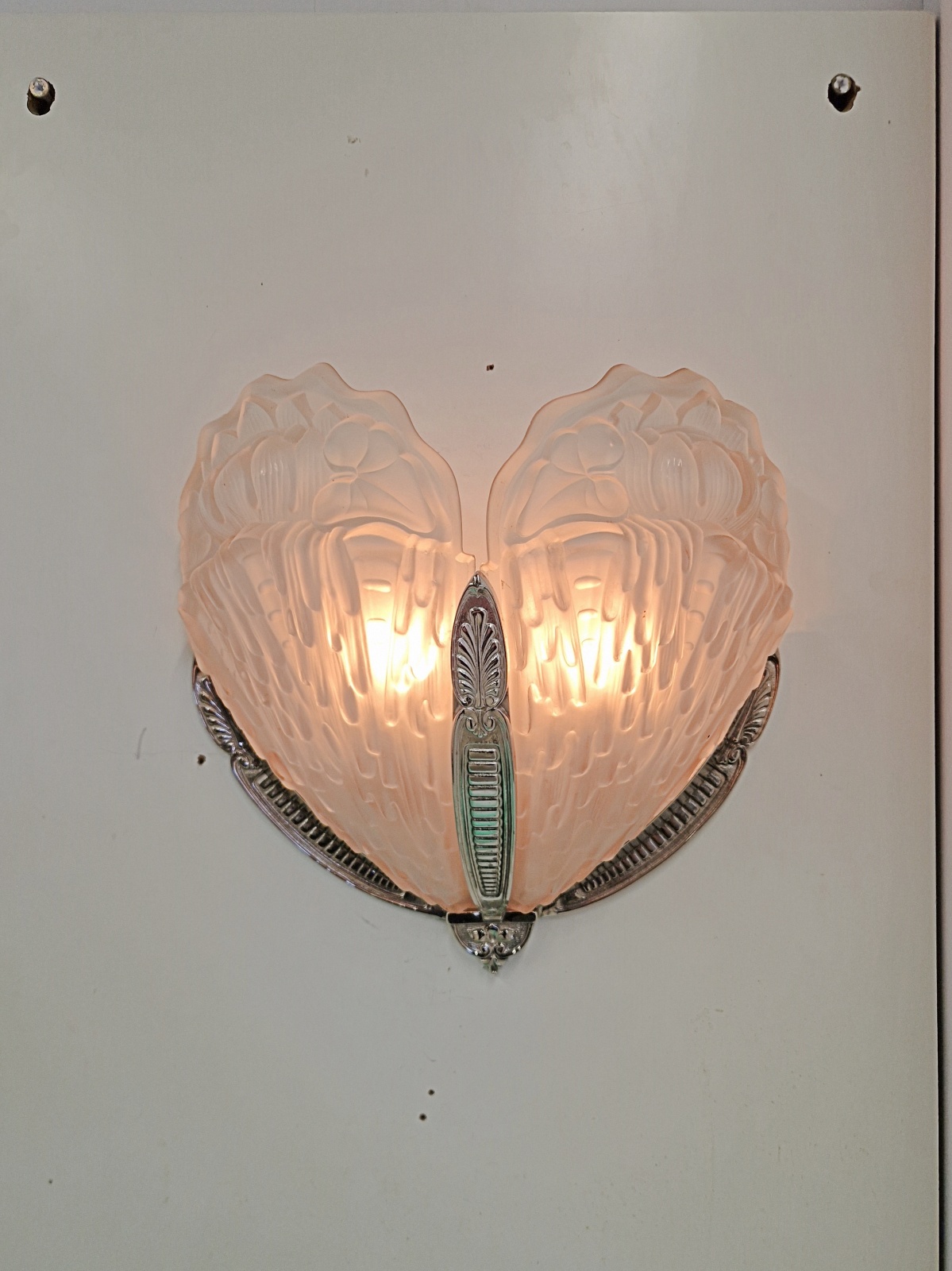 M.Hudry & Val Saint-Lambert | Large Art Deco Wall Light | France/Belgium c.1930 - Image 2