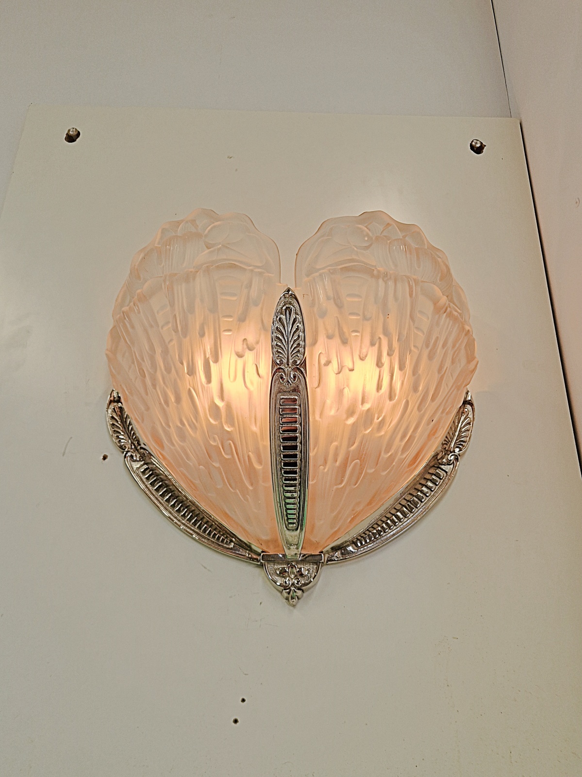 M.Hudry & Val Saint-Lambert | Large Art Deco Wall Light | France/Belgium c.1930 - Image 4