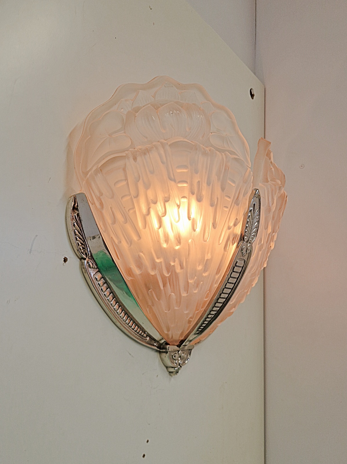 M.Hudry & Val Saint-Lambert | Large Art Deco Wall Light | France/Belgium c.1930 - Image 6