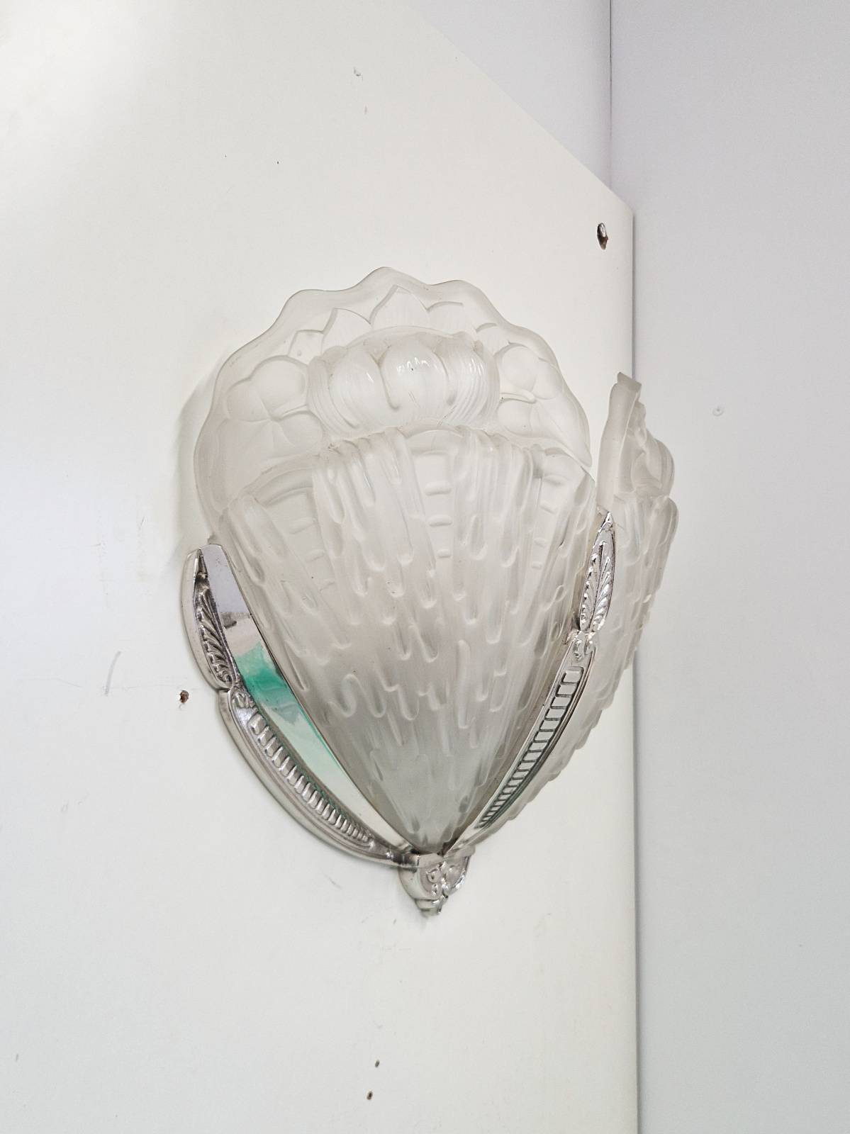 M.Hudry & Val Saint-Lambert | Large Art Deco Wall Light | France/Belgium c.1930 - Image 7