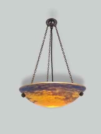 Noverdy (Nouvelle Verrerie de Dijon) | Pate-De-Verre Plafonnier | France c.1925 | SOLD