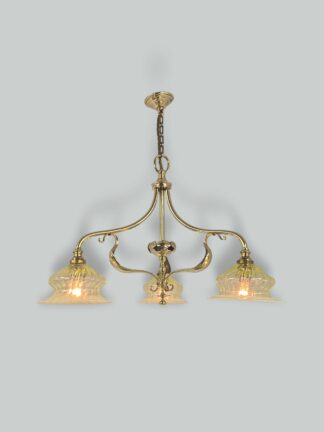 Unsigned | Cast Brass Arts & Crafts Electrolier | England c.1910