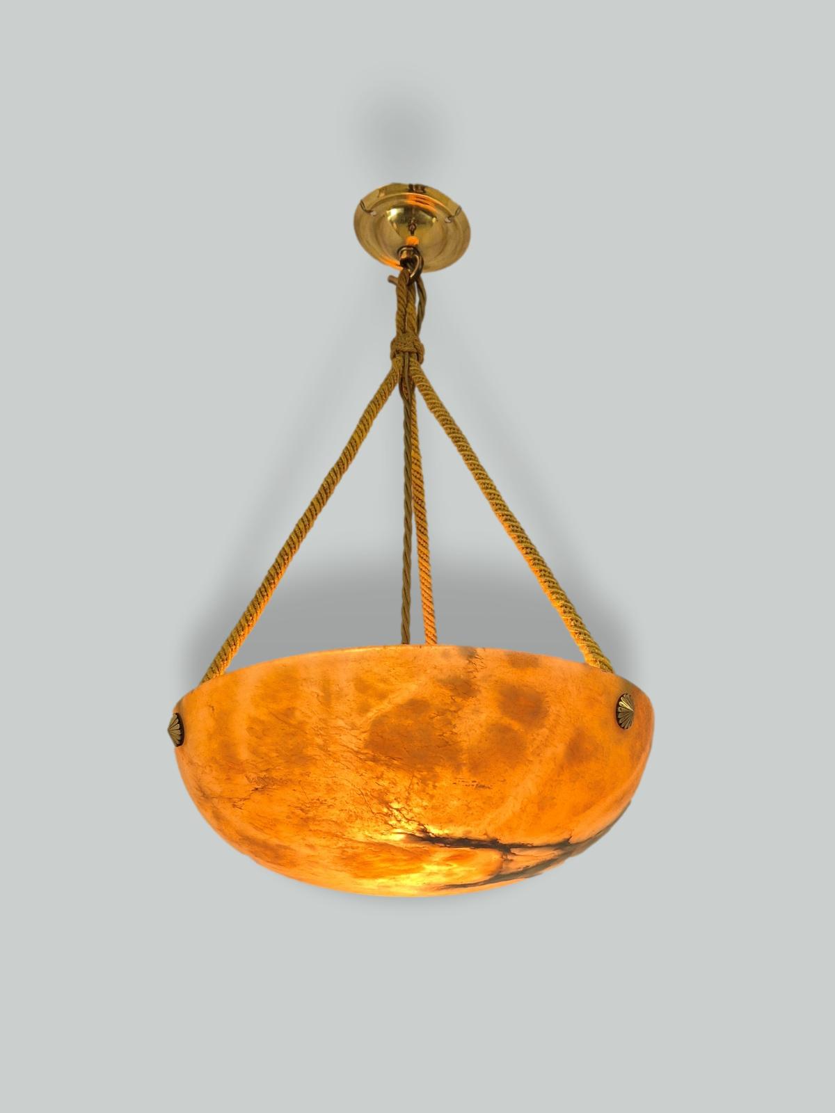 Unsigned | Small Alabaster Plafonnier | France c.1925 | SOLD