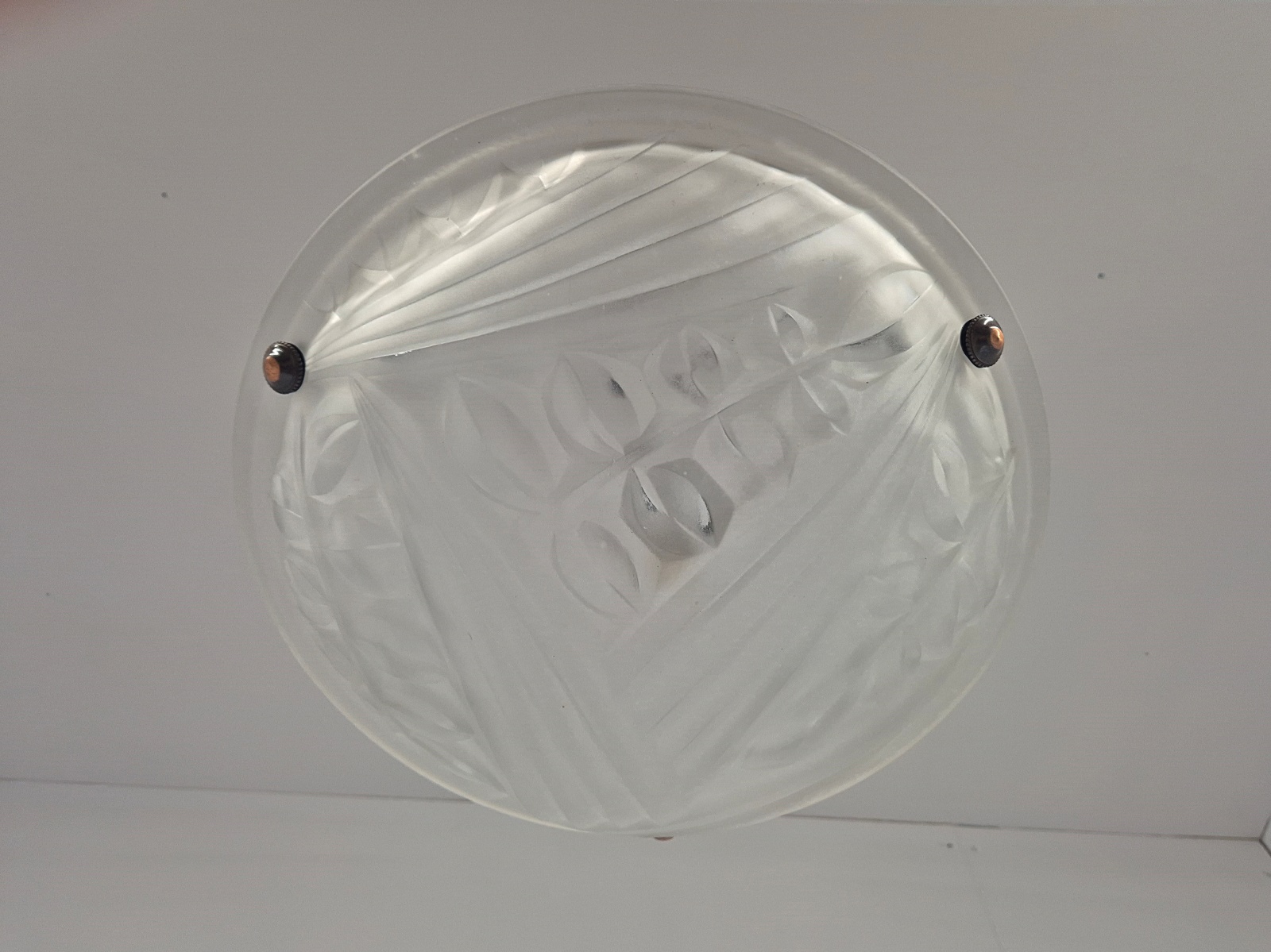 Verrerie D'art Degué | Frosted Art Deco Plafonnier | France c.1930 - Image 7