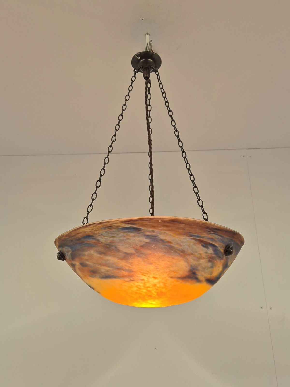 Verrerie D’art Degué | Pate-de-verre Plafonnier | France c.1925 | SOLD - Image 2