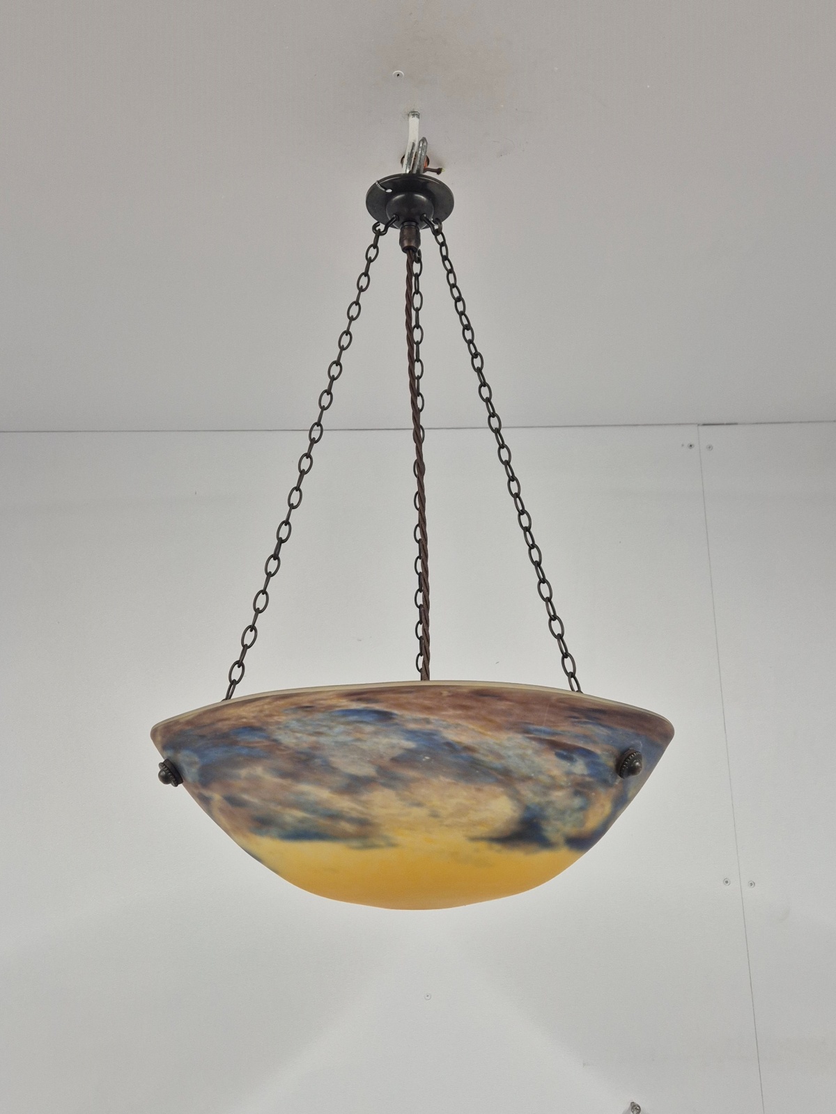 Verrerie D’art Degué | Pate-de-verre Plafonnier | France c.1925 | SOLD - Image 3