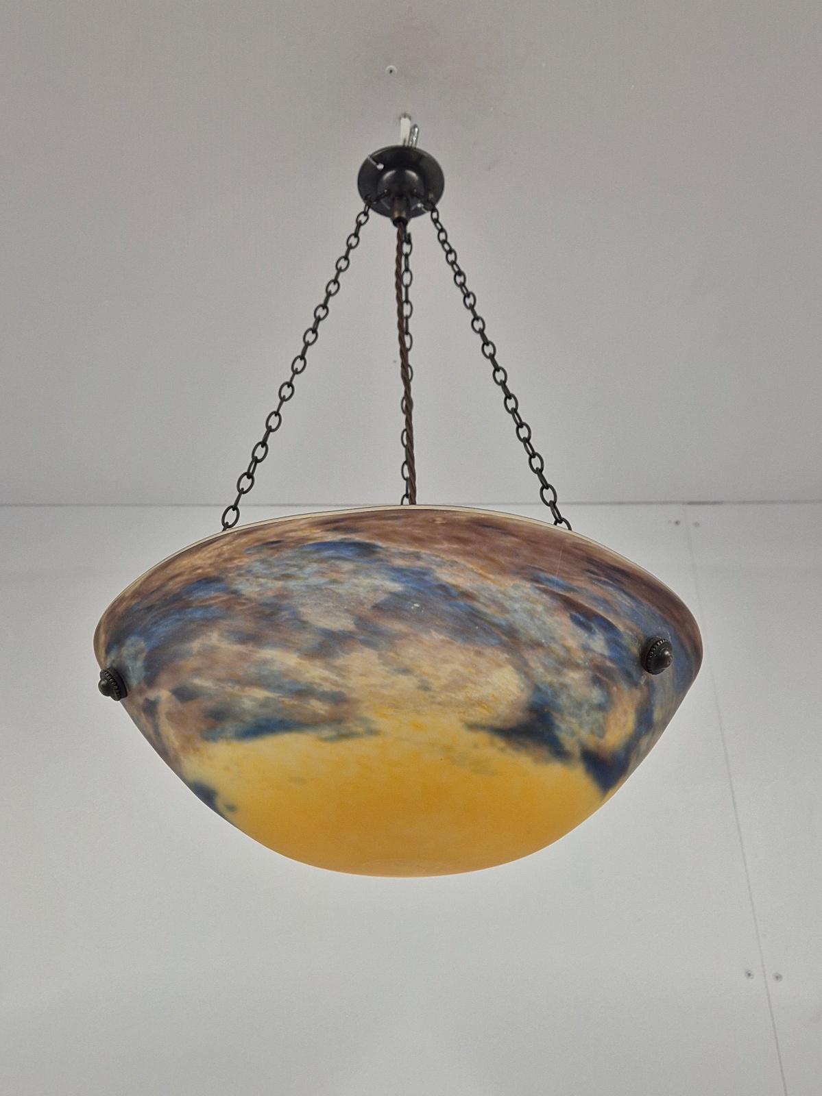 Verrerie D’art Degué | Pate-de-verre Plafonnier | France c.1925 | SOLD - Image 5