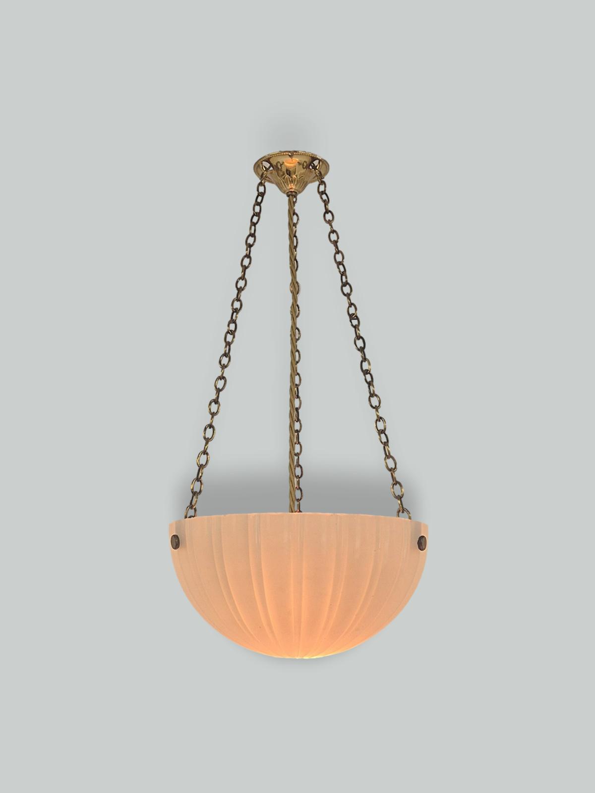 Jefferson & Co. | Small "Moonstone" Plafonnier | England c.1925 | SOLD