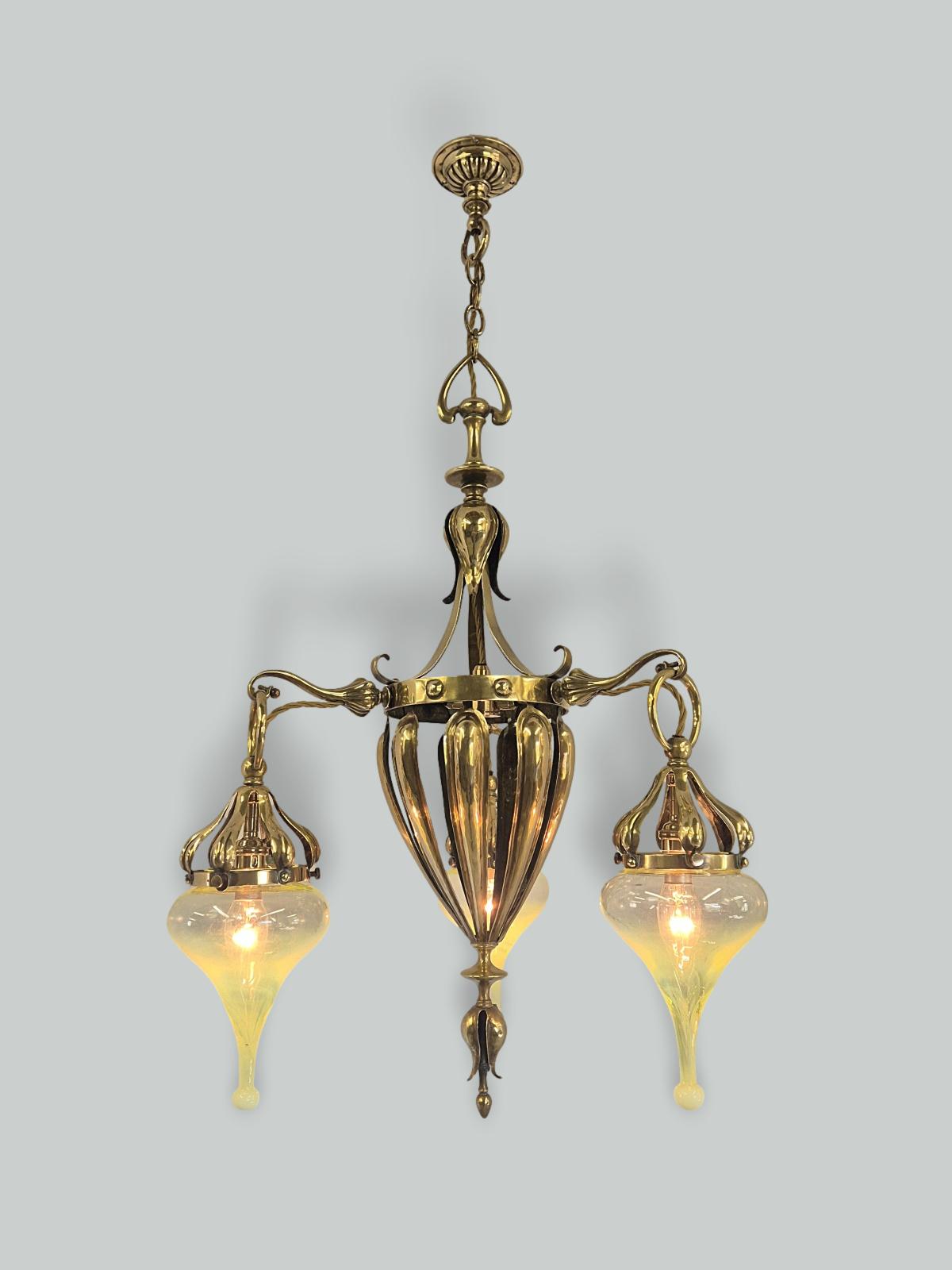 Best & Lloyd, Birmingham | Rare Art Nouveau Chandelier | England c.1900