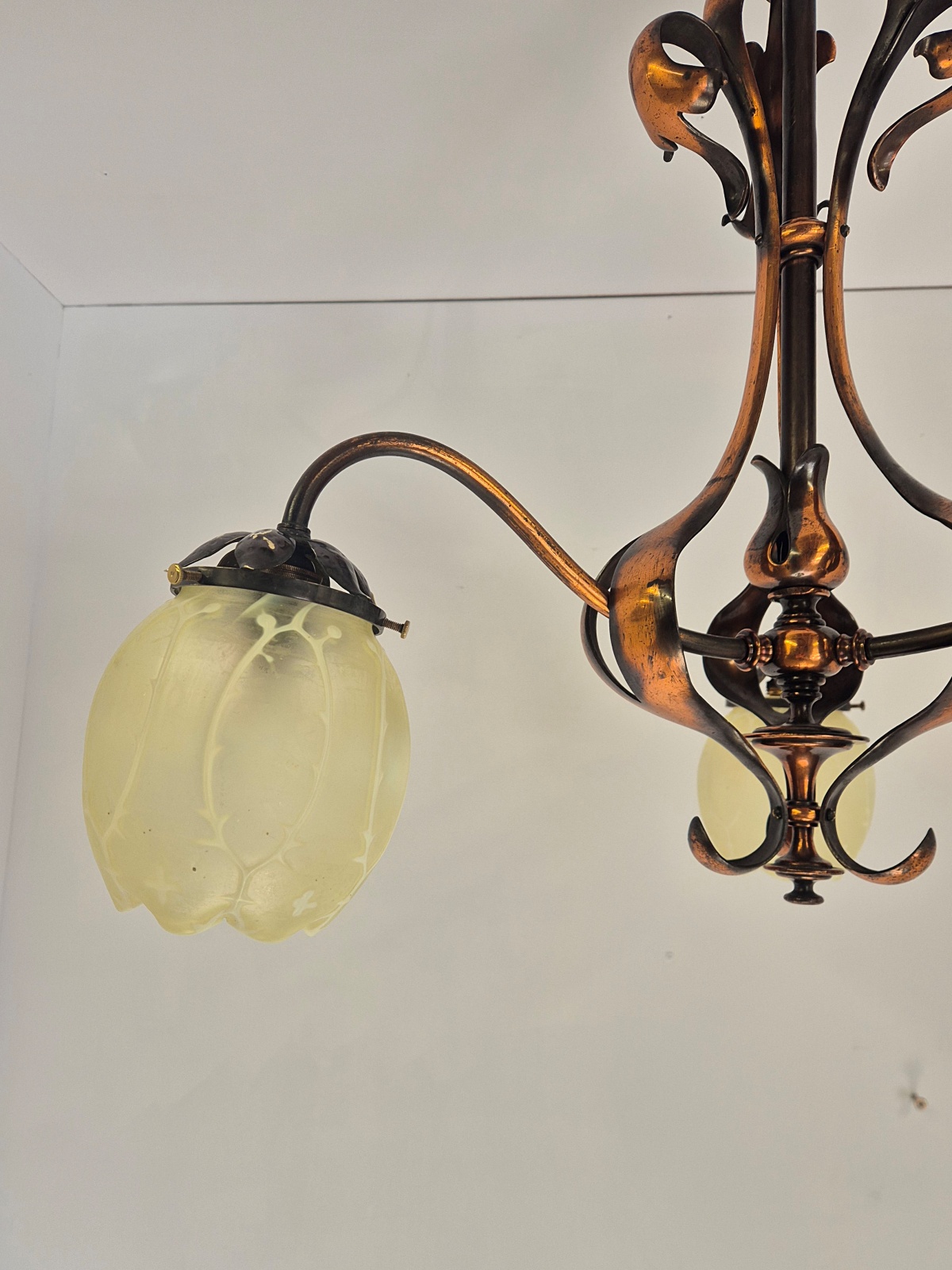 John Walsh Walsh | Oxidised-copper Arts & Crafts Ceiling Light | England c.1900-10 - Image 10