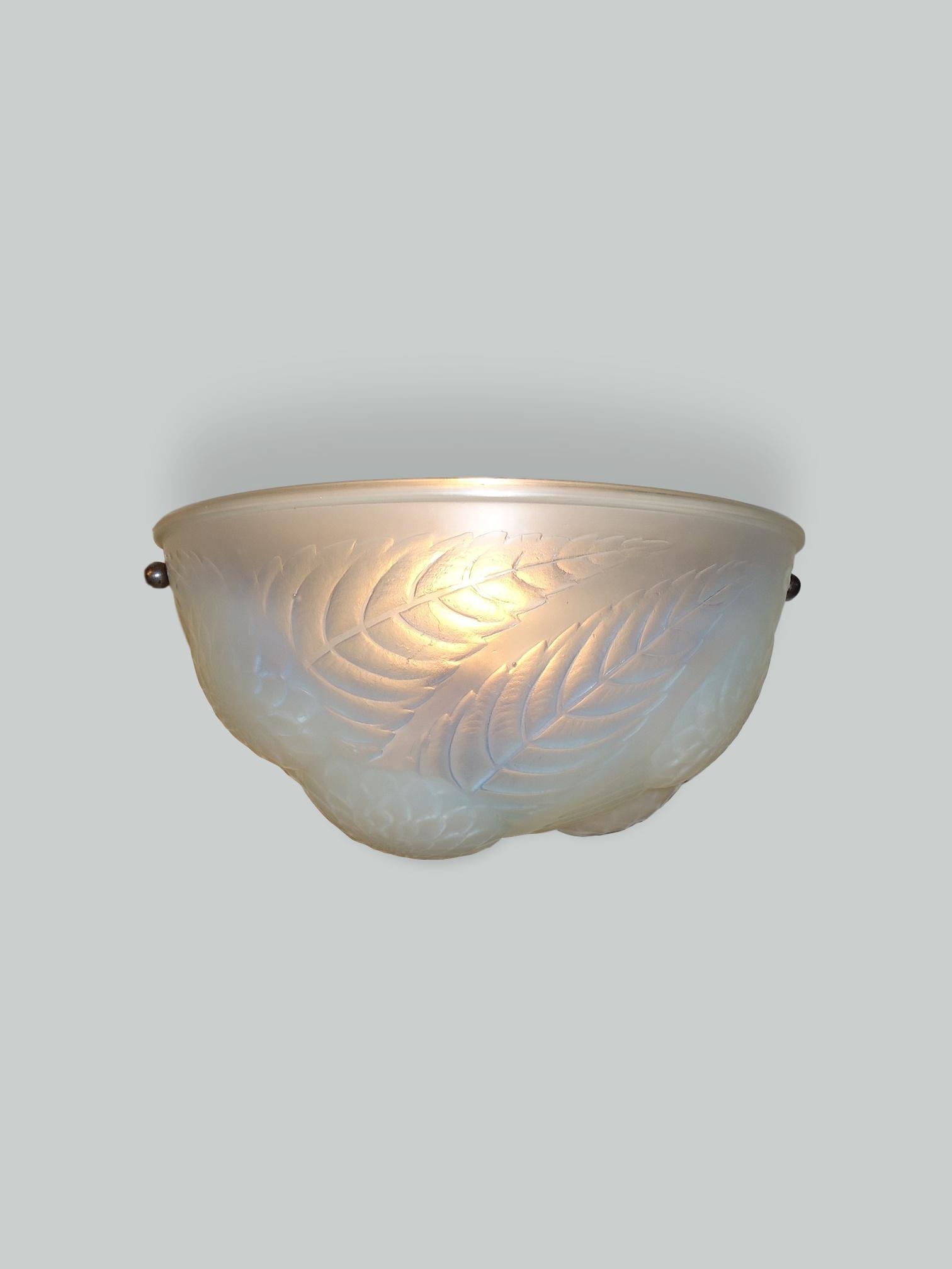 René Lalique | 2 "Dahlia" Opalescent Wall Lights | France c.1930 | SOLD