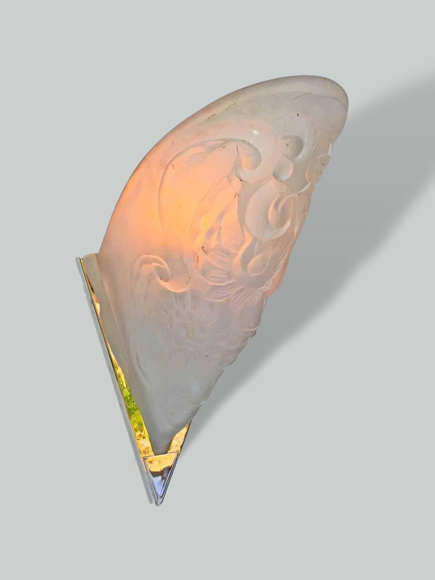 André Delatte, Nancy | 2 x Pairs (4) Art Deco Wall Lights | France c.1935