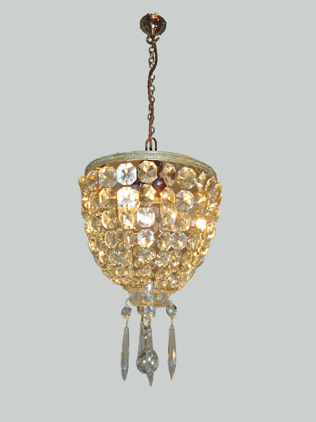 Unsigned | Cut-Glass "Balloon" Lustre | England c.1920-40 | SOLD